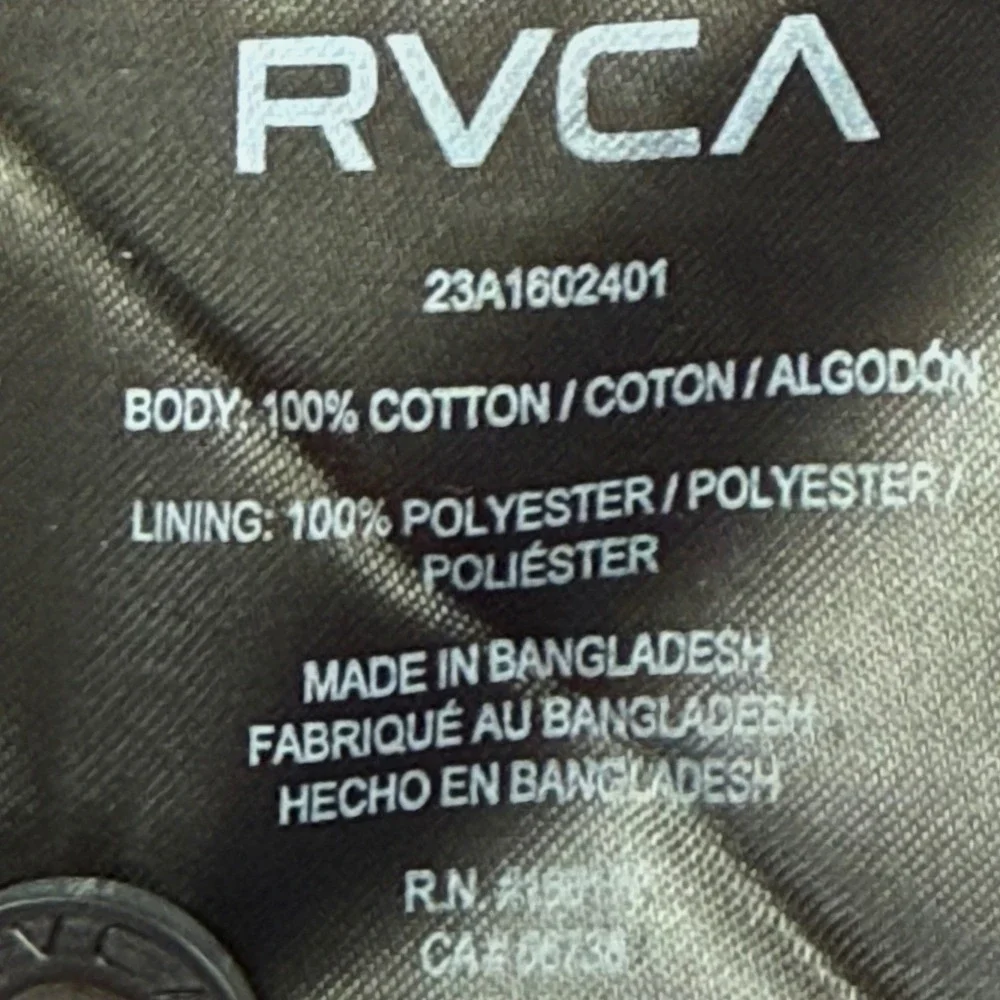 RVCA Mens Green Range Jacket Shacket Sherpa Collar Buttons Lined Size Medium NWT